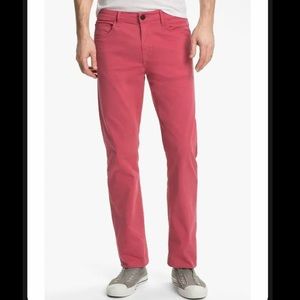 Men’s Paige Normandie Slim Straight Chinos in Watermelon, Size 32